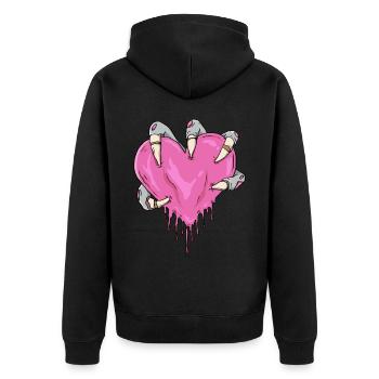 Zombiecore Esthétique Zombie Squelette Monster Main - Veste à capuche bio Premium Unisexe - noir - Dos - Nico (187cm)