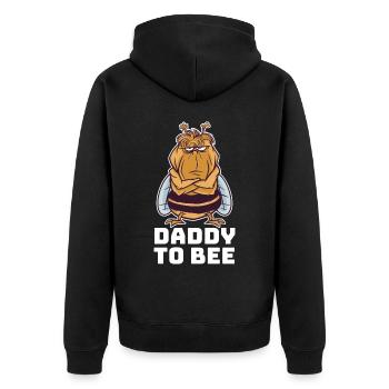 Cadeau papa à abeille abeille - Veste à capuche bio Premium Unisexe - noir - Dos - Nico (187cm)