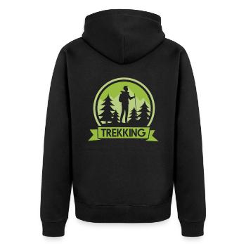 Amateurs de trekking Randonnée Randonnées Randonneurs - Veste à capuche bio Premium Unisexe - noir - Dos - Nico (187cm)