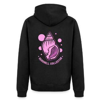 Shell Collector Shell Collector Shells Collecting - Unisex Premium Organic Zip Hoodie - black - Back - Nico (187cm)