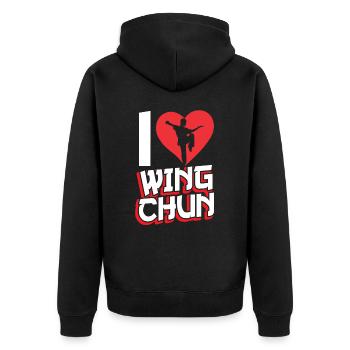J’adore Wing Chun Martial Arts Trainer Arts Martiaux - Veste à capuche bio Premium Unisexe - noir - Dos - Nico (187cm)