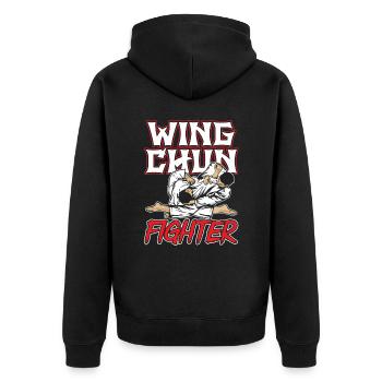 Wing Chun Fighter Arts Martiaux Arts Martiaux Entraîneur - Veste à capuche bio Premium Unisexe - noir - Dos - Nico (187cm)