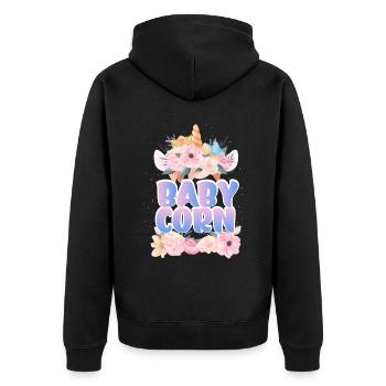 | de maïs pour bébé Mignon | Licorne Chemise Licorne | Fille - Veste à capuche bio Premium Unisexe - noir - Dos - Nico (187cm)