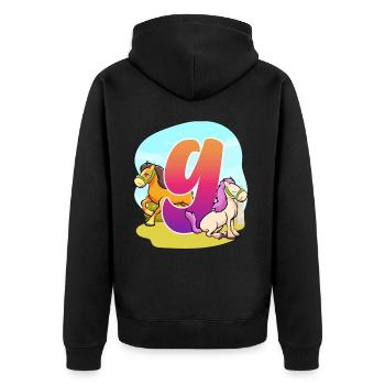 9th Birthday Riding Riding Theme Nine Party - Unisex Premium Organic Zip Hoodie - black - Back - Nico (187cm)