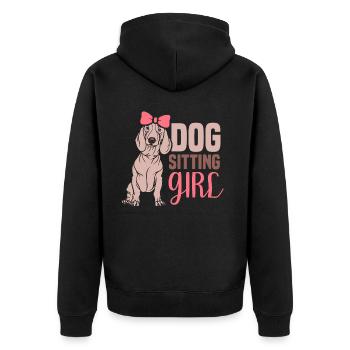Dog Sitter Fille Dog Sitting - Veste à capuche bio Premium Unisexe - noir - Dos - Nico (187cm)