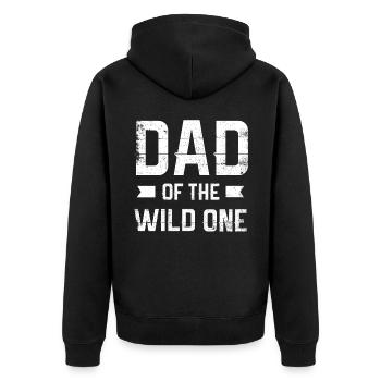 Papa de Wild Design for a Father - Veste à capuche bio Premium Unisexe - noir - Dos - Nico (187cm)