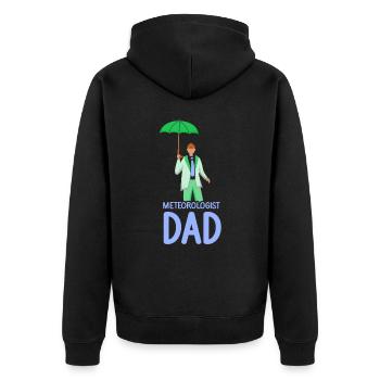 Météorologue Papa Météorologie Météorologie - Veste à capuche bio Premium Unisexe - noir - Dos - Nico (187cm)