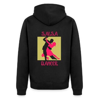 Salsa Dancer Dancing Hobby Dance Dancer - Unisex Premium Organic Zip Hoodie - black - Back - Nico (187cm)