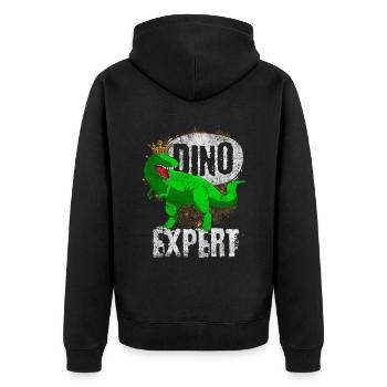 Dino Expert Design for dinosaur fans, dinosaurs - Unisex Premium Organic Zip Hoodie - black - Back - Nico (187cm)
