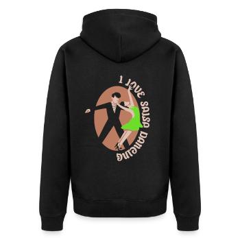 I love salsa dancing hobby dance dancer - Unisex Premium Organic Zip Hoodie - black - Back - Nico (187cm)