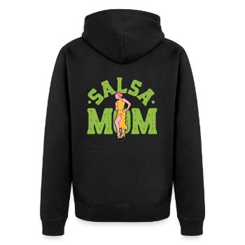 Salsa Mama Dancing Hobby Dancer Dance - Unisex Premium Organic Zip Hoodie - black - Back - Nico (187cm)