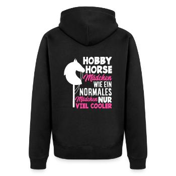 Hobby Horse Hobby Horsing Girls - Veste à capuche bio Premium Unisexe - noir - Dos - Nico (187cm)