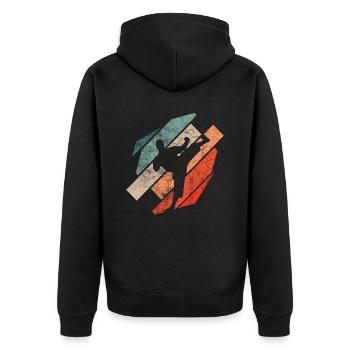 Karaté - Veste à capuche bio Premium Unisexe - noir - Dos - Nico (187cm)