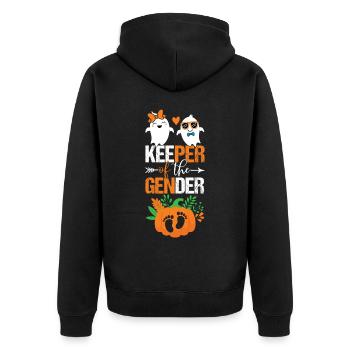 Gardien du genre révéler la fête d’Halloween de bébé - Veste à capuche bio Premium Unisexe - noir - Dos - Nico (187cm)