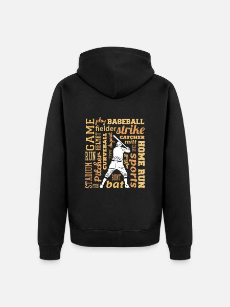 Baseball Homerun Baseball Fan - Unisex Premium Organic Zip Hoodie - black