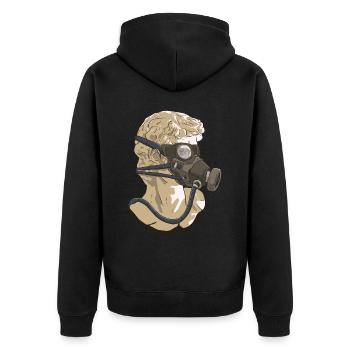 Zombiecore Esthétique David Head Statue Masque - Veste à capuche bio Premium Unisexe - noir - Dos - Nico (187cm)