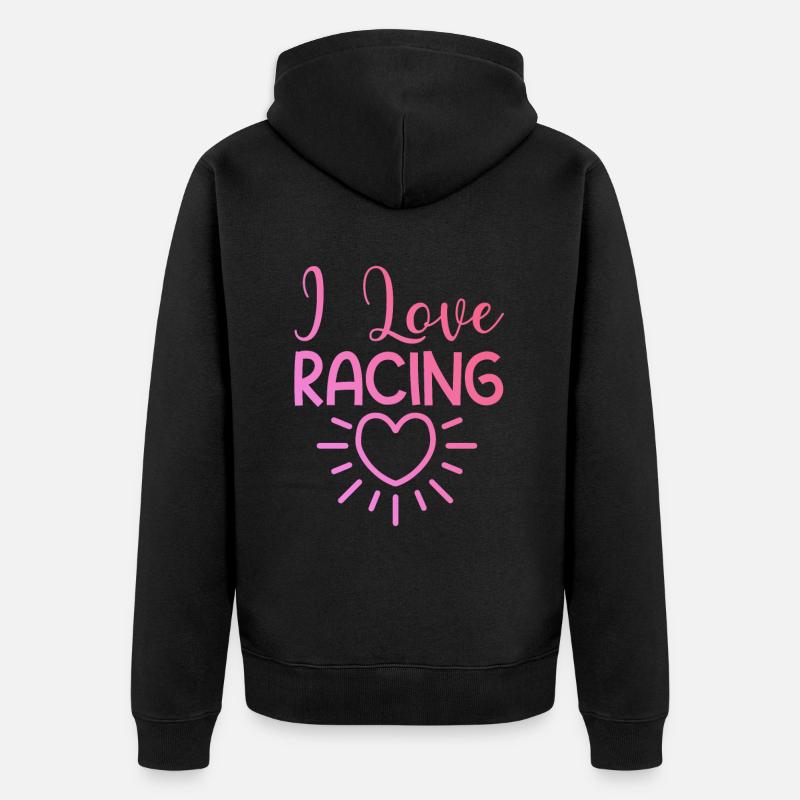 J’adore la course - Veste à capuche bio Premium Unisexe - noir