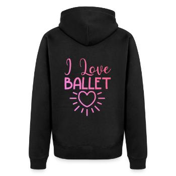 J’adore le ballet - Veste à capuche bio Premium Unisexe - noir - Dos - Nico (187cm)