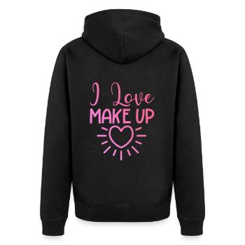 J’adore le maquillage - Veste à capuche bio Premium Unisexe - noir - Dos - Nico (187cm)