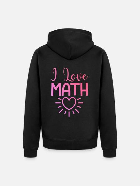 J’adore les maths - Veste à capuche bio Premium Unisexe - noir