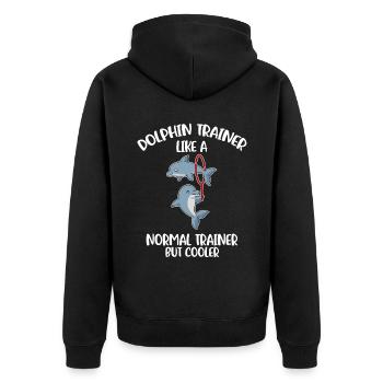Dolphin Trainer Dolphin Cadeau - Veste à capuche bio Premium Unisexe - noir - Dos - Nico (187cm)
