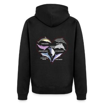 Types de dauphins Dolphin Gift - Veste à capuche bio Premium Unisexe - noir - Dos - Nico (187cm)