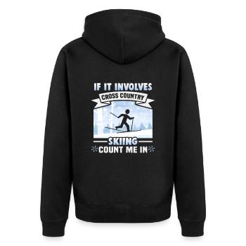 Skieurs de fond biathlon de fond - Veste à capuche bio Premium Unisexe - noir - Dos - Nico (187cm)
