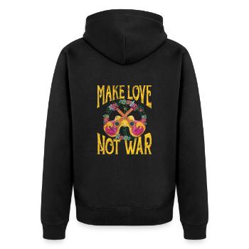 Hippie - Veste à capuche bio Premium Unisexe - noir - Dos - Nico (187cm)