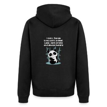 Panda - Veste à capuche bio Premium Unisexe - noir - Dos - Nico (187cm)
