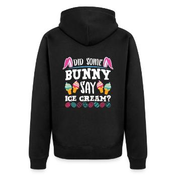 Häschen eiscreme ostersonntag schlangen - Unisex Premium Bio Zip Hoodie - Schwarz - Hinten - Nico (187cm)