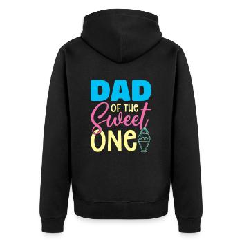 Papa de Sweet Ice Cream Lover Papa Papa - Veste à capuche bio Premium Unisexe - noir - Dos - Nico (187cm)