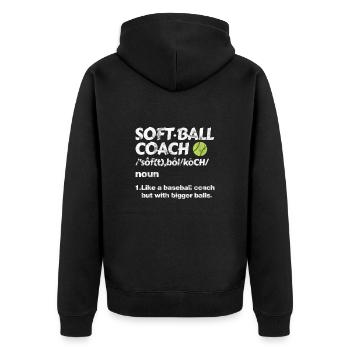 Entraîneur de softball - Veste à capuche bio Premium Unisexe - noir - Dos - Nico (187cm)