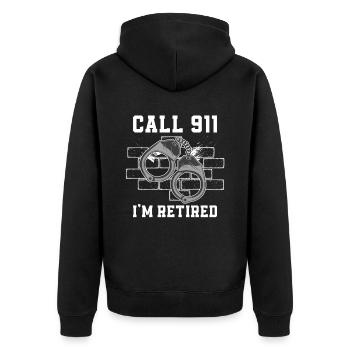 Appelez la police Je suis un policier à la retraite - Veste à capuche bio Premium Unisexe - noir - Dos - Nico (187cm)