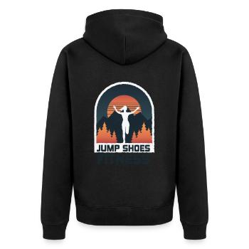 Jump Shoes Fitness Fitness Femme - Veste à capuche bio Premium Unisexe - noir - Dos - Nico (187cm)