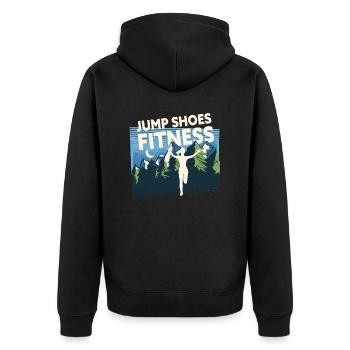 Jump Shoes Fitness Fitness Femme - Veste à capuche bio Premium Unisexe - noir - Dos - Nico (187cm)