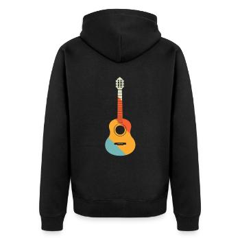 Guitare électrique Guitariste Guitare acoustique Musicien - Veste à capuche bio Premium Unisexe - noir - Dos - Nico (187cm)