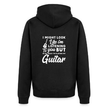 Guitare électrique Guitariste Guitare acoustique Musicien - Veste à capuche bio Premium Unisexe - noir - Dos - Nico (187cm)