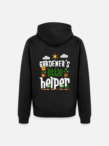 Gardener's assistant | Kindergarten birthday | Children - Unisex Premium Organic Zip Hoodie - black