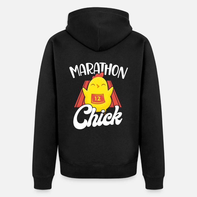 Running Runner Semi-Marathon - Veste à capuche bio Premium Unisexe - noir