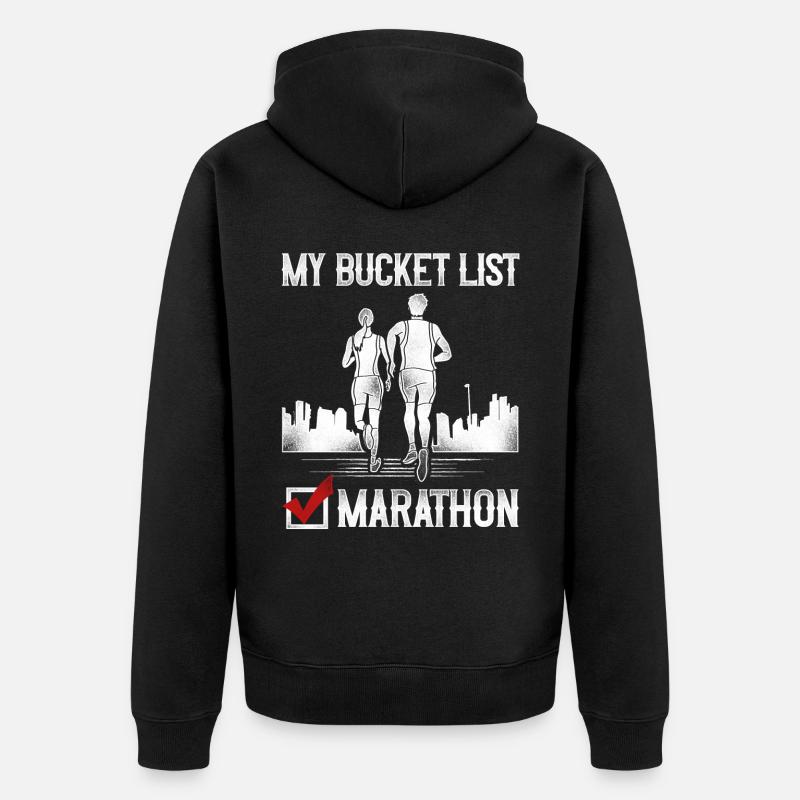 Running Runner Semi-Marathon - Veste à capuche bio Premium Unisexe - noir