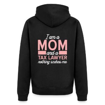 Rien ne me fait peur Maman Avocat fiscaliste Avocat - Veste à capuche bio Premium Unisexe - noir - Dos - Nico (187cm)