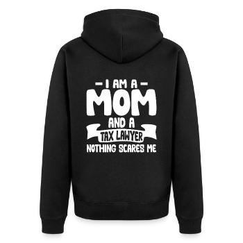 Rien ne me fait peur Maman Avocat fiscaliste Avocat - Veste à capuche bio Premium Unisexe - noir - Dos - Nico (187cm)