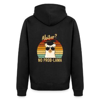 Abitur No Problama 2022 - Unisex Premium Organic Zip Hoodie - black - Back - Nico (187cm)