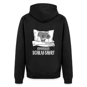 Chemise de couchage officielle Pyjama Chemise de nuit - Veste à capuche bio Premium Unisexe - noir - Dos - Nico (187cm)