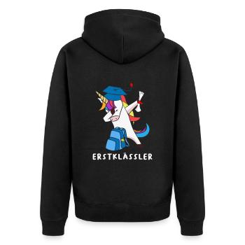 Dabbing Unicorn First Graders - Veste à capuche bio Premium Unisexe - noir - Dos - Nico (187cm)