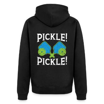 Pickle Pickle Paddle Entraîneur sportif Pickleball Joueur - Veste à capuche bio Premium Unisexe - noir - Dos - Nico (187cm)