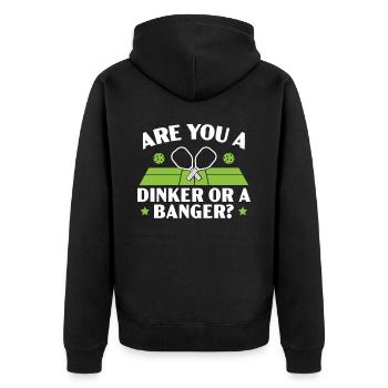 Êtes-vous un dinker ou un joueur de pickleball banger - Veste à capuche bio Premium Unisexe - noir - Dos - Nico (187cm)
