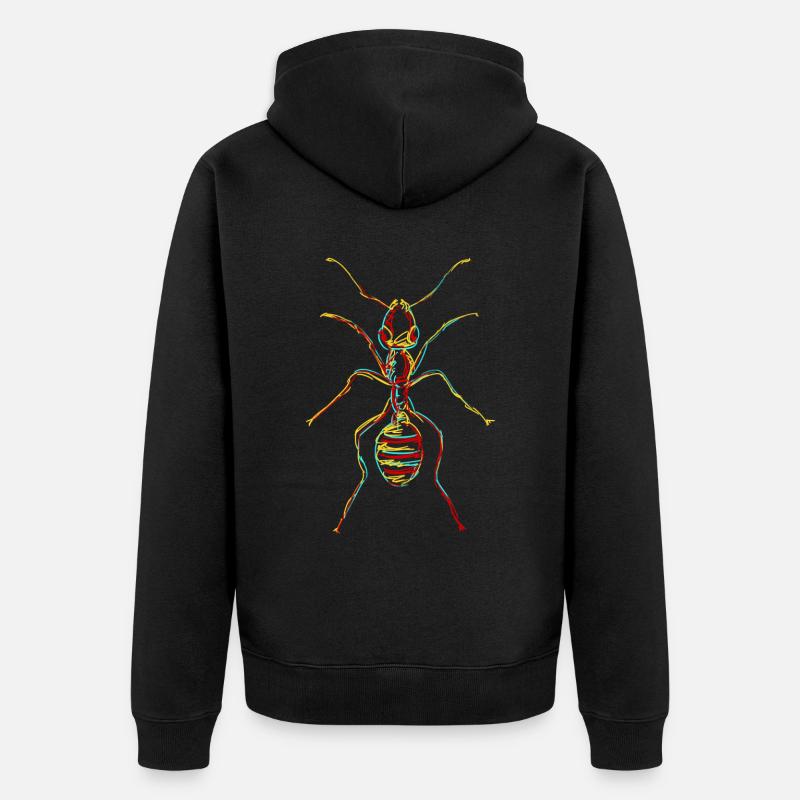 Fourmis Fourmis ferme Fourmi - Veste à capuche bio Premium Unisexe - noir