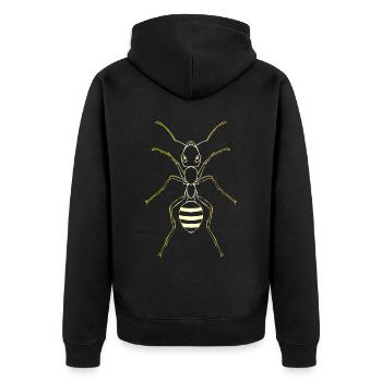 Ants Ant breeding Insect Ant - Unisex Premium Organic Zip Hoodie - black - Back - Nico (187cm)