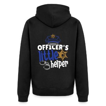 Police assistant | Children's Birthday Party Police | - Unisex Premium Organic Zip Hoodie - black - Back - Nico (187cm)